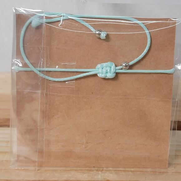 "Make A Wish" Adjustable Cord Bracelet w/ Heart NEW / SEALED - Picture 2 of 3